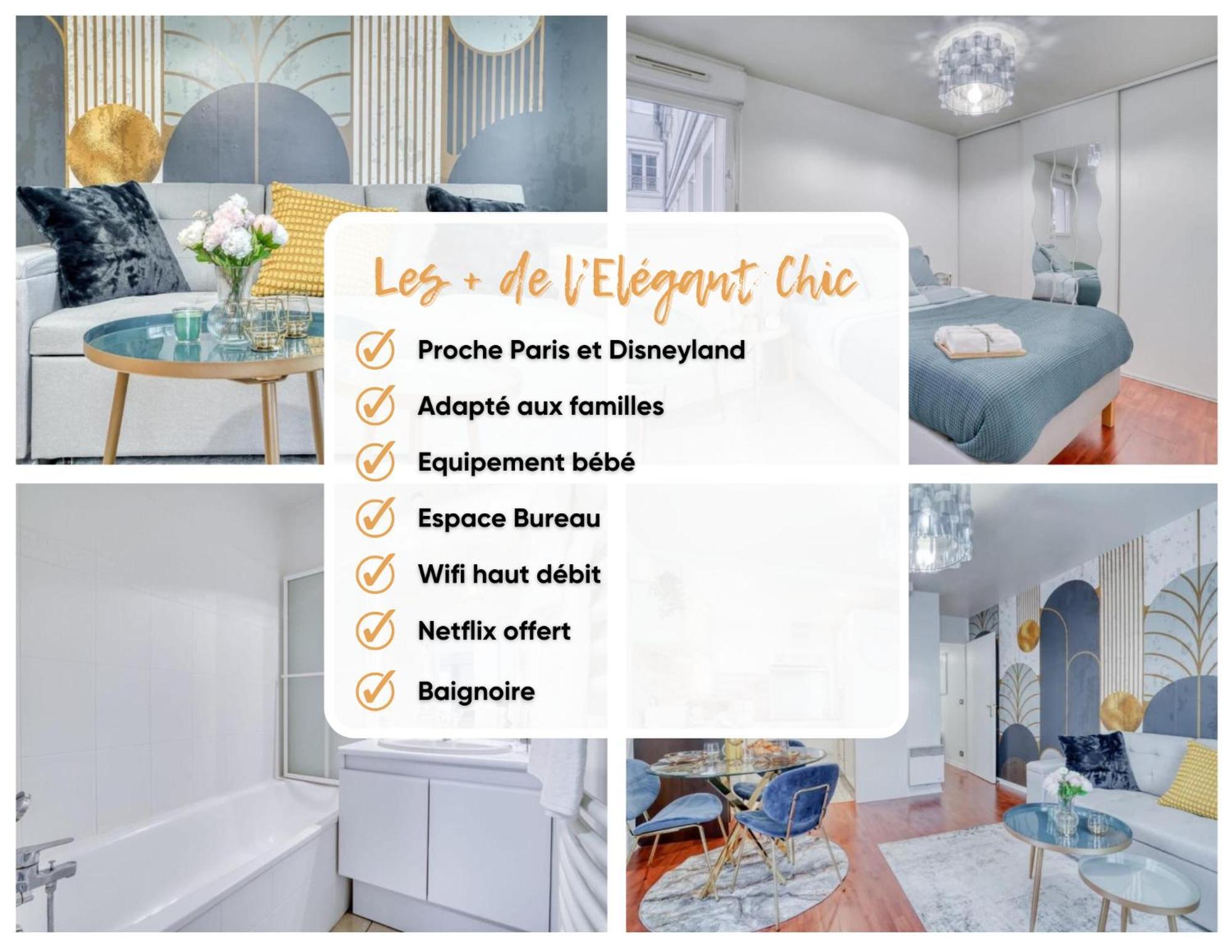 L'Elegant Chic-T2-Paris-Disneyland Jo Paris 2024 Noisy-le-Grand Bagian luar foto